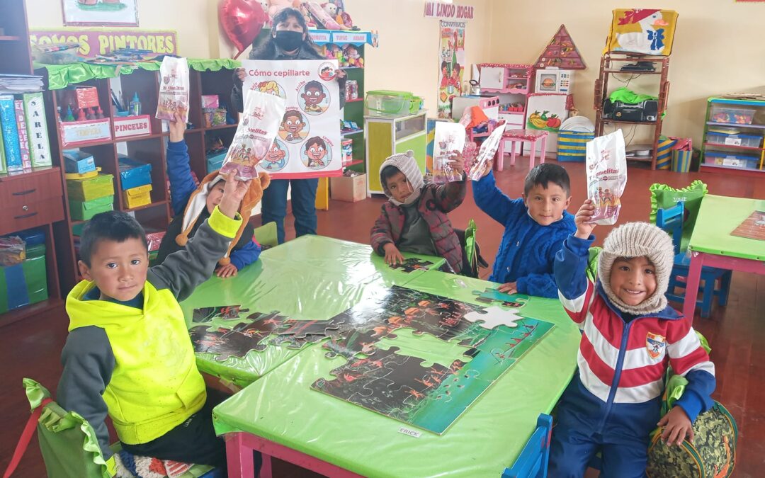 ￼CONTINÚA ENTREGA DE KITS DE HIGIENE BUCAL EN  INSTITUCIONES EDUCATIVAS DE CHAUPIMARCA￼