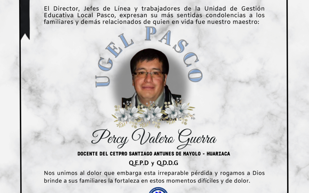 |#Condolencias| #UgelPasco: