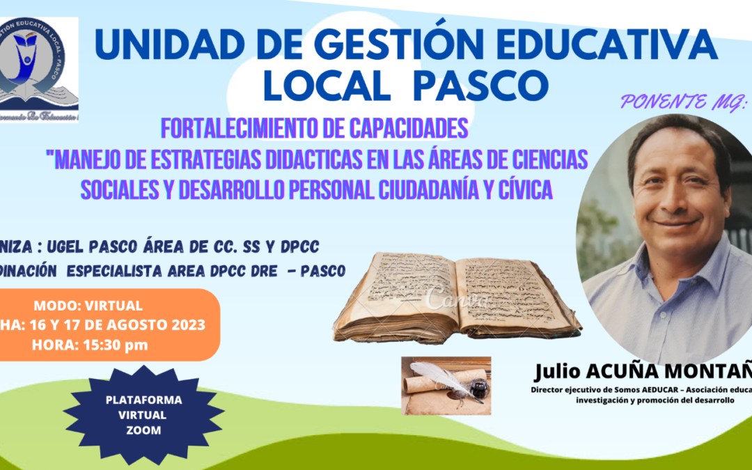 MANEJO DE ESTRATEGIAS DIDACTICAS EN LAS ÁREAS DE CIENCIAS SOCIALES Y DESARROLLO PERSONAL CIUDADANÍA Y CÍVICA