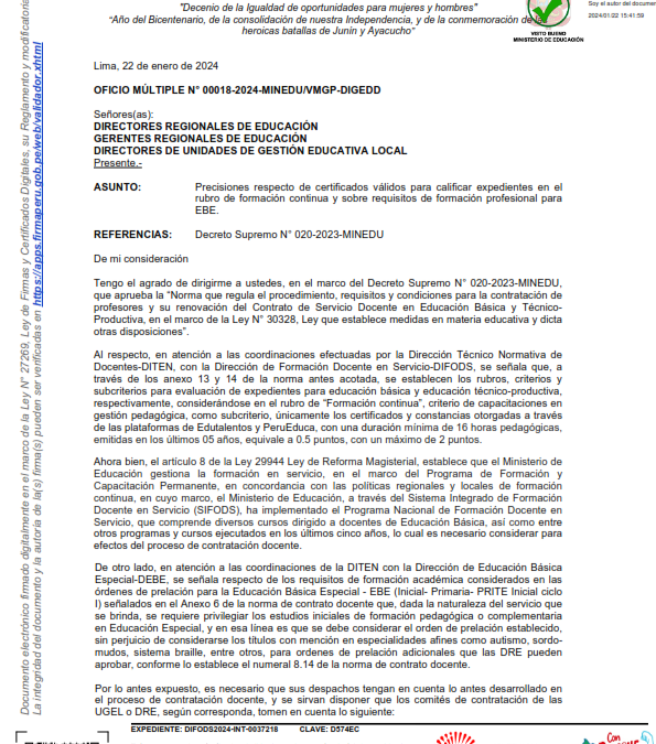 OFICIO MULTIPLE 018-2024-MINEDU Certificados válidos y prelacion EBE (1)