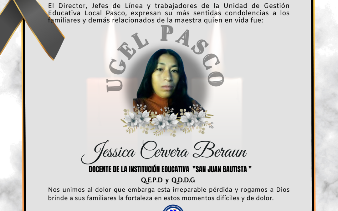 |#Condolencias| #UgelPasco: