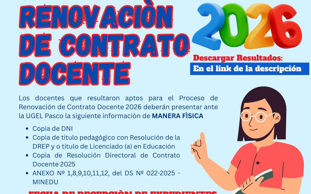 PROCESO DE RENOVACION DE CONTRATO DOCENTE 2026